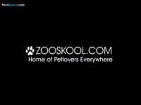 Animal pet porn in zooskool with slut
